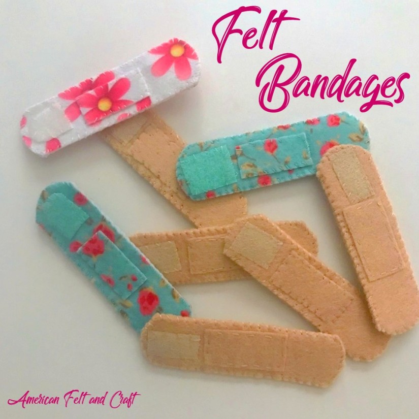 DIY felt bandaides, bandages